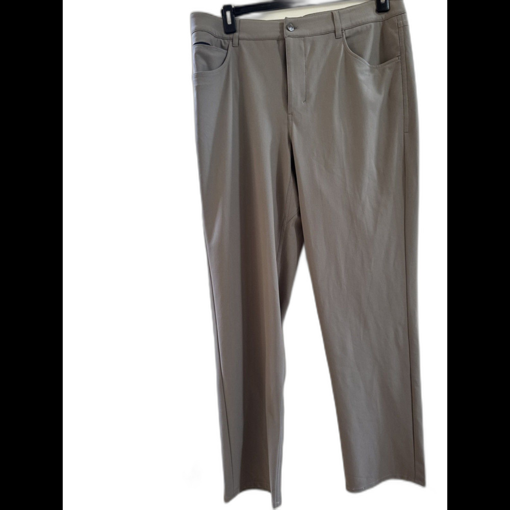 Johnnie-O Pre-formance Cross Country 5-Pocket Stretch Pants Light Gray Size 34